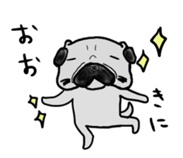 oosaka pug sticker sticker #9357716