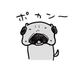 oosaka pug sticker sticker #9357724