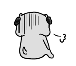 oosaka pug sticker sticker #9357726