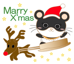 pandacat xmas and newyear winter sticker sticker #9357811