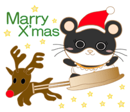 pandacat xmas and newyear winter sticker sticker #9357811