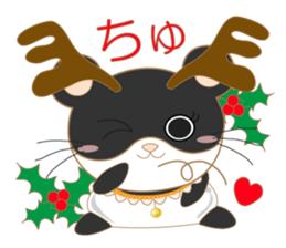 pandacat xmas and newyear winter sticker sticker #9357812