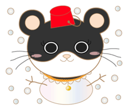 pandacat xmas and newyear winter sticker sticker #9357813