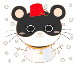 pandacat xmas and newyear winter sticker sticker #9357813
