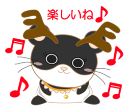 pandacat xmas and newyear winter sticker sticker #9357815