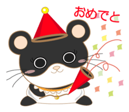 pandacat xmas and newyear winter sticker sticker #9357816
