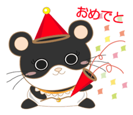 pandacat xmas and newyear winter sticker sticker #9357816