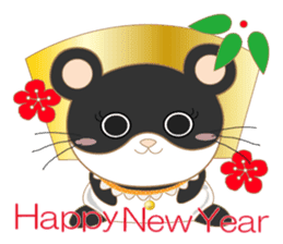 pandacat xmas and newyear winter sticker sticker #9357821