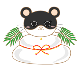 pandacat xmas and newyear winter sticker sticker #9357830