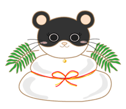 pandacat xmas and newyear winter sticker sticker #9357830
