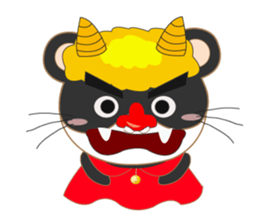 pandacat xmas and newyear winter sticker sticker #9357844