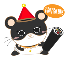 pandacat xmas and newyear winter sticker sticker #9357846