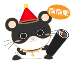 pandacat xmas and newyear winter sticker sticker #9357846