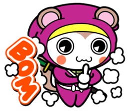 Flying squirrel ninja Momomaru(English) sticker #9358808
