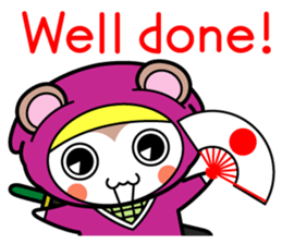 Flying squirrel ninja Momomaru(English) sticker #9358814