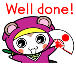 Flying squirrel ninja Momomaru(English) sticker #9358814