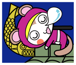 Flying squirrel ninja Momomaru(English) sticker #9358817