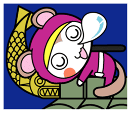 Flying squirrel ninja Momomaru(English) sticker #9358817