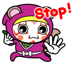 Flying squirrel ninja Momomaru(English) sticker #9358819