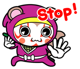 Flying squirrel ninja Momomaru(English) sticker #9358819