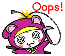 Flying squirrel ninja Momomaru(English) sticker #9358821