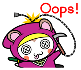 Flying squirrel ninja Momomaru(English) sticker #9358821