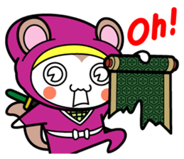 Flying squirrel ninja Momomaru(English) sticker #9358823