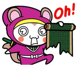 Flying squirrel ninja Momomaru(English) sticker #9358823