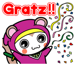 Flying squirrel ninja Momomaru(English) sticker #9358824