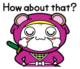 Flying squirrel ninja Momomaru(English) sticker #9358826