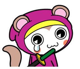 Flying squirrel ninja Momomaru(English) sticker #9358827