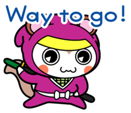 Flying squirrel ninja Momomaru(English) sticker #9358828