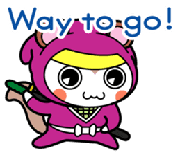 Flying squirrel ninja Momomaru(English) sticker #9358828