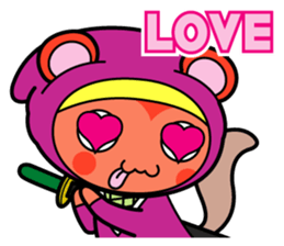 Flying squirrel ninja Momomaru(English) sticker #9358829