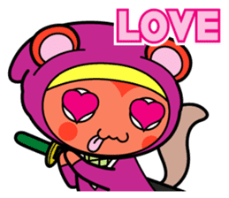 Flying squirrel ninja Momomaru(English) sticker #9358829