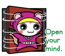 Flying squirrel ninja Momomaru(English) sticker #9358832