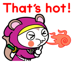 Flying squirrel ninja Momomaru(English) sticker #9358834