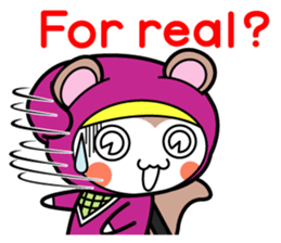 Flying squirrel ninja Momomaru(English) sticker #9358836