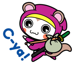Flying squirrel ninja Momomaru(English) sticker #9358837