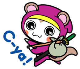 Flying squirrel ninja Momomaru(English) sticker #9358837