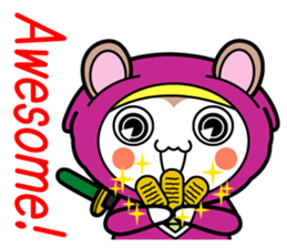 Flying squirrel ninja Momomaru(English) sticker #9358840