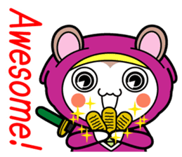 Flying squirrel ninja Momomaru(English) sticker #9358840