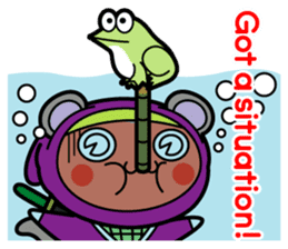 Flying squirrel ninja Momomaru(English) sticker #9358841