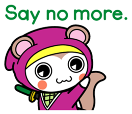 Flying squirrel ninja Momomaru(English) sticker #9358844
