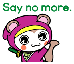 Flying squirrel ninja Momomaru(English) sticker #9358844