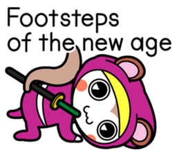 Flying squirrel ninja Momomaru(English) sticker #9358845