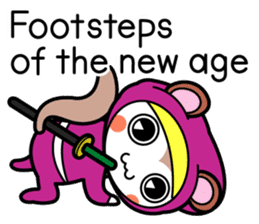 Flying squirrel ninja Momomaru(English) sticker #9358845