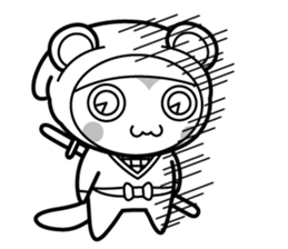 Flying squirrel ninja Momomaru(English) sticker #9358846