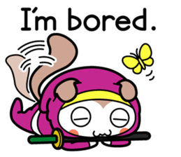 Flying squirrel ninja Momomaru(English) sticker #9358847