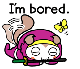 Flying squirrel ninja Momomaru(English) sticker #9358847